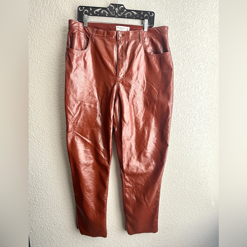 Abercrombie & Fitch Mahogany Vinyl Pants